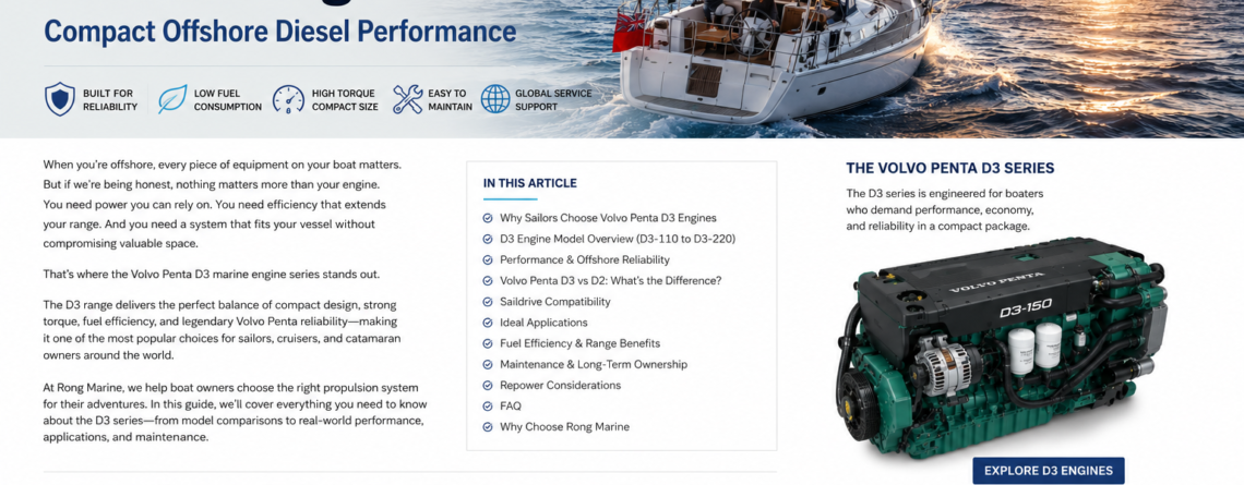 Volvo Penta D3 Marine Engines Why Offshore Boaters Trust Them