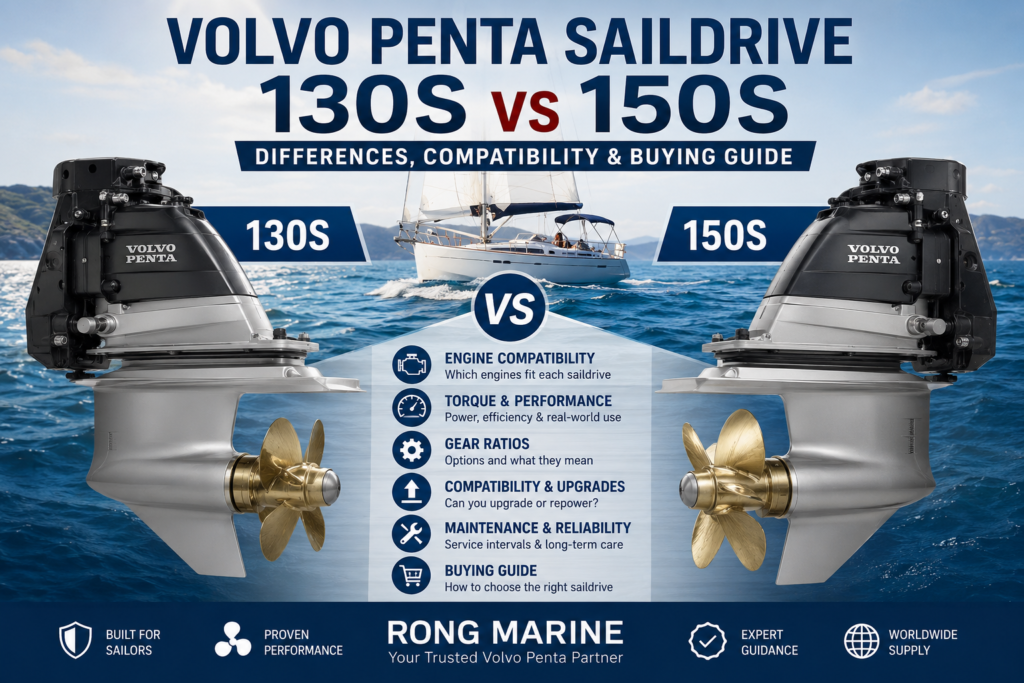 Best 3-Cylinder Volvo Penta Marine Engines Every Boat Owner Should Know Volvo Penta Saildrive 130S vs 150S -Differences, Compatibility & Buying Guide